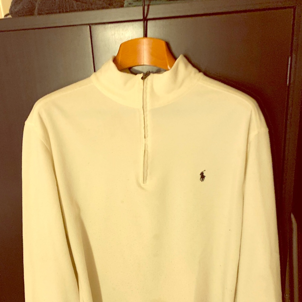 Ralph Lauren men’s fleece white long sleeve XXL